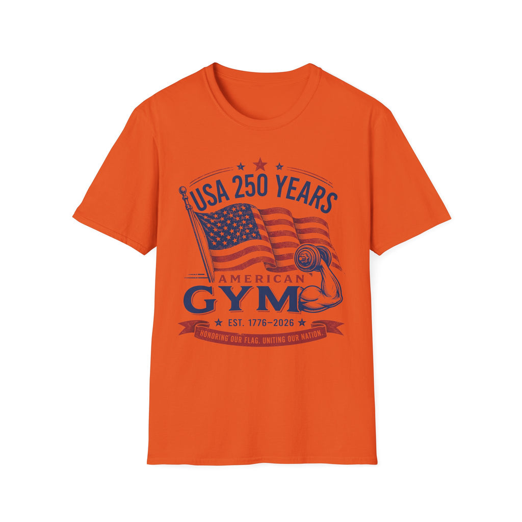 USA 250 America Gym Graphic Retro Gym T-Shirt