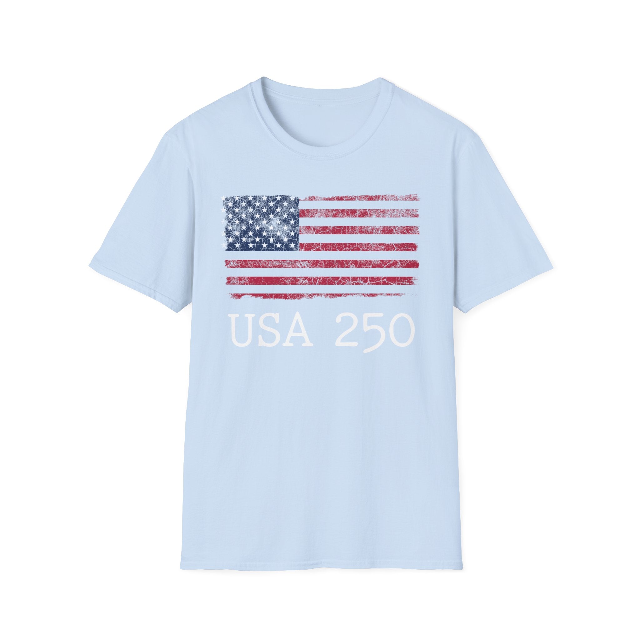 USA 250 Strength Freedom Stars Vintage Gym T-Shirt