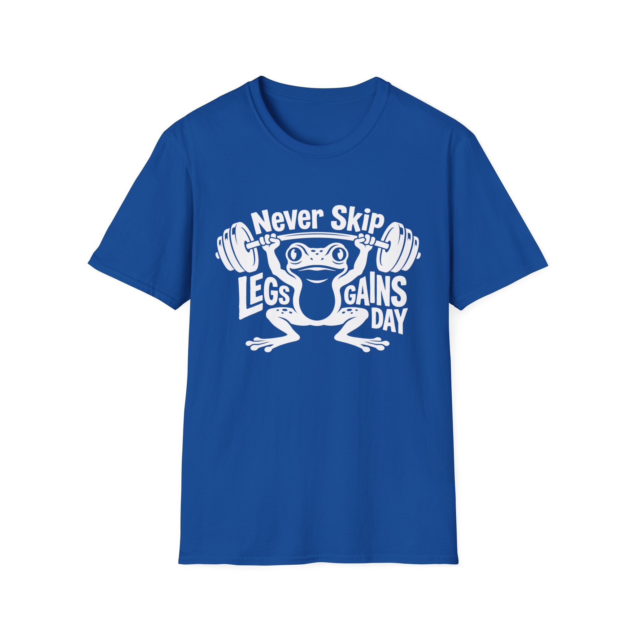 Never Skip Leg Day white Gym T-Shirt