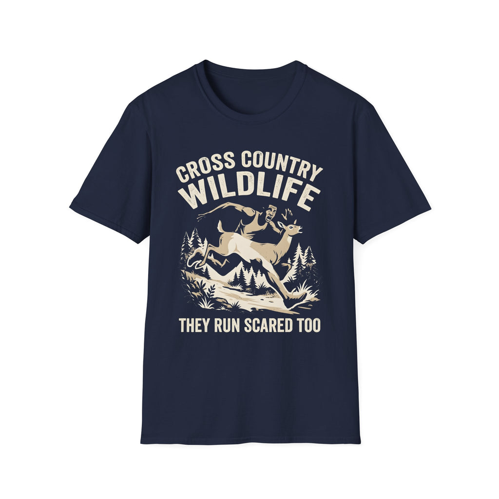 Cross Country Wildlife Run Scared Too Dark T-Shirt