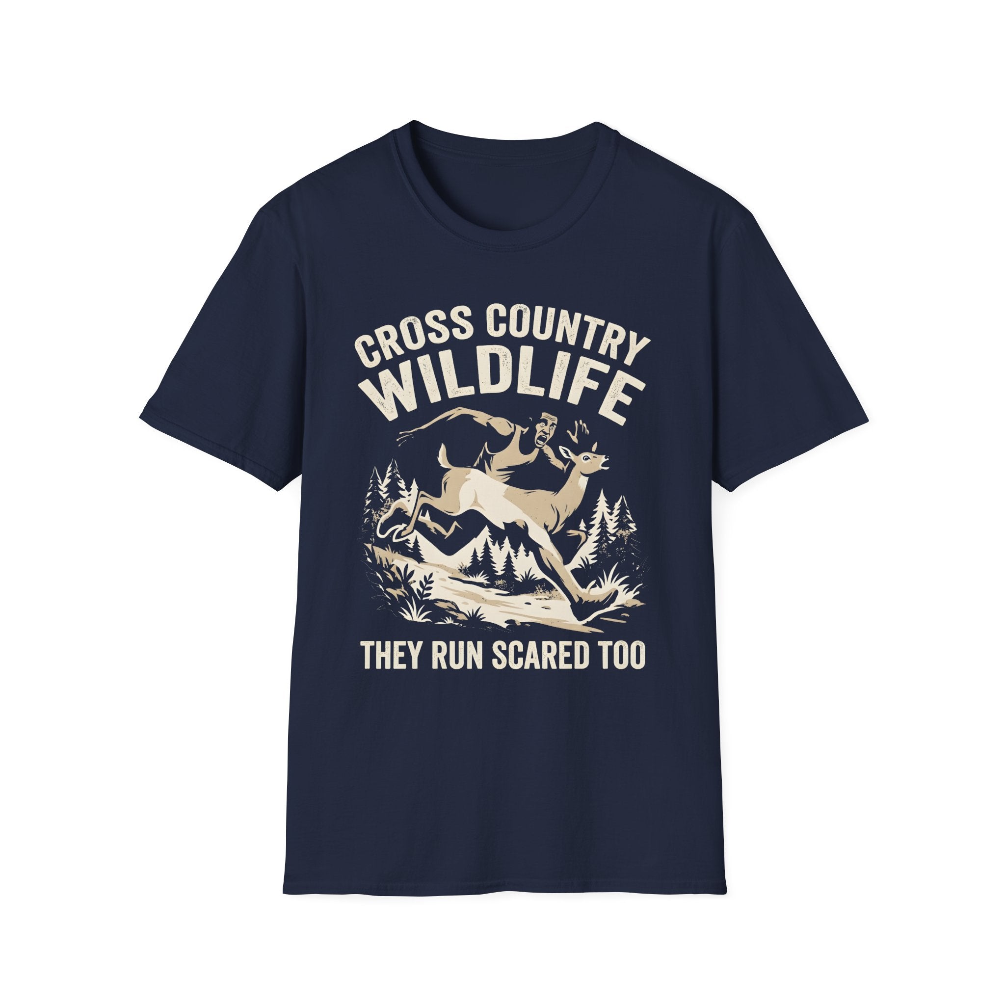 Cross Country Wildlife Run Scared Too Dark T-Shirt