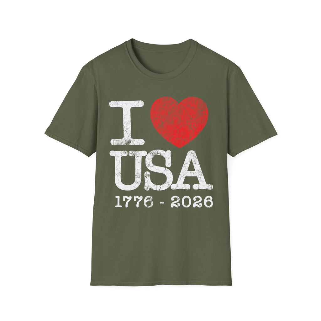 I Heart USA 250 Vintage Gym T-Shirt