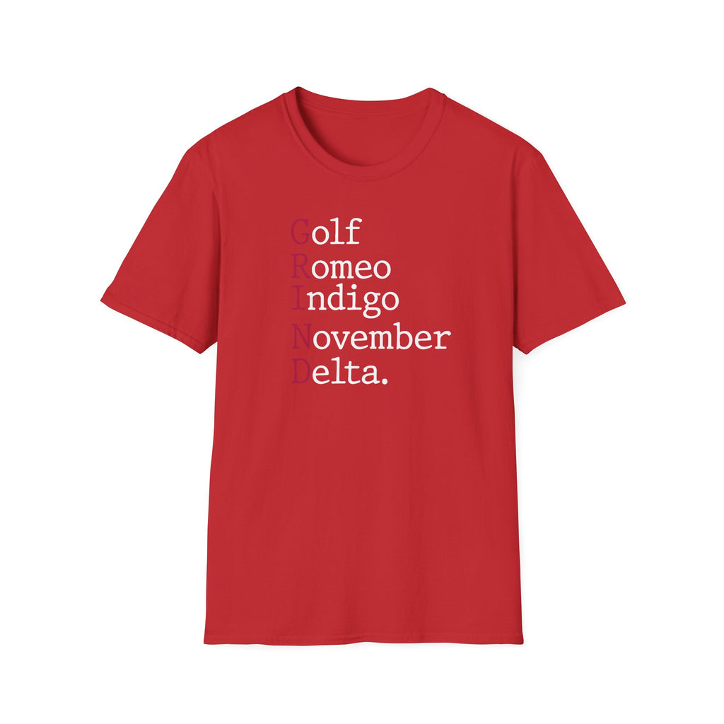 GRIND Phonetic Typographic Vintage Gym T-Shirt
