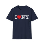 I Love NY Gym Linear Classic White Designer Gymwear T-Shirt