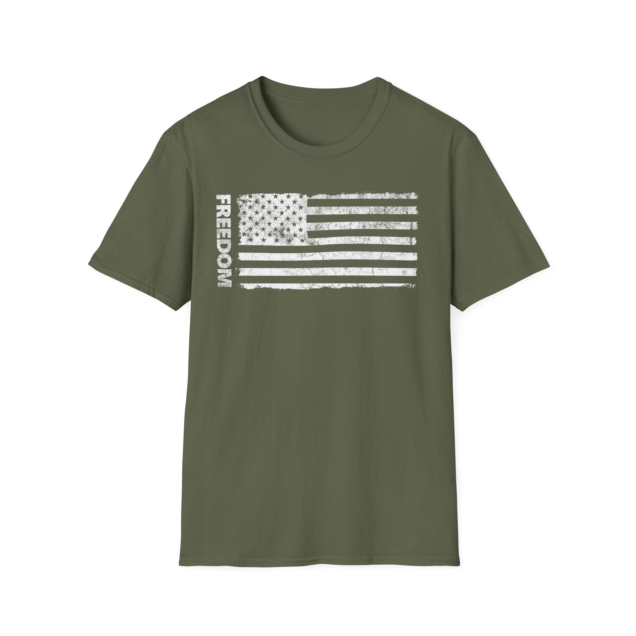 USA Freedom Flag Vintage Gym T-Shirt