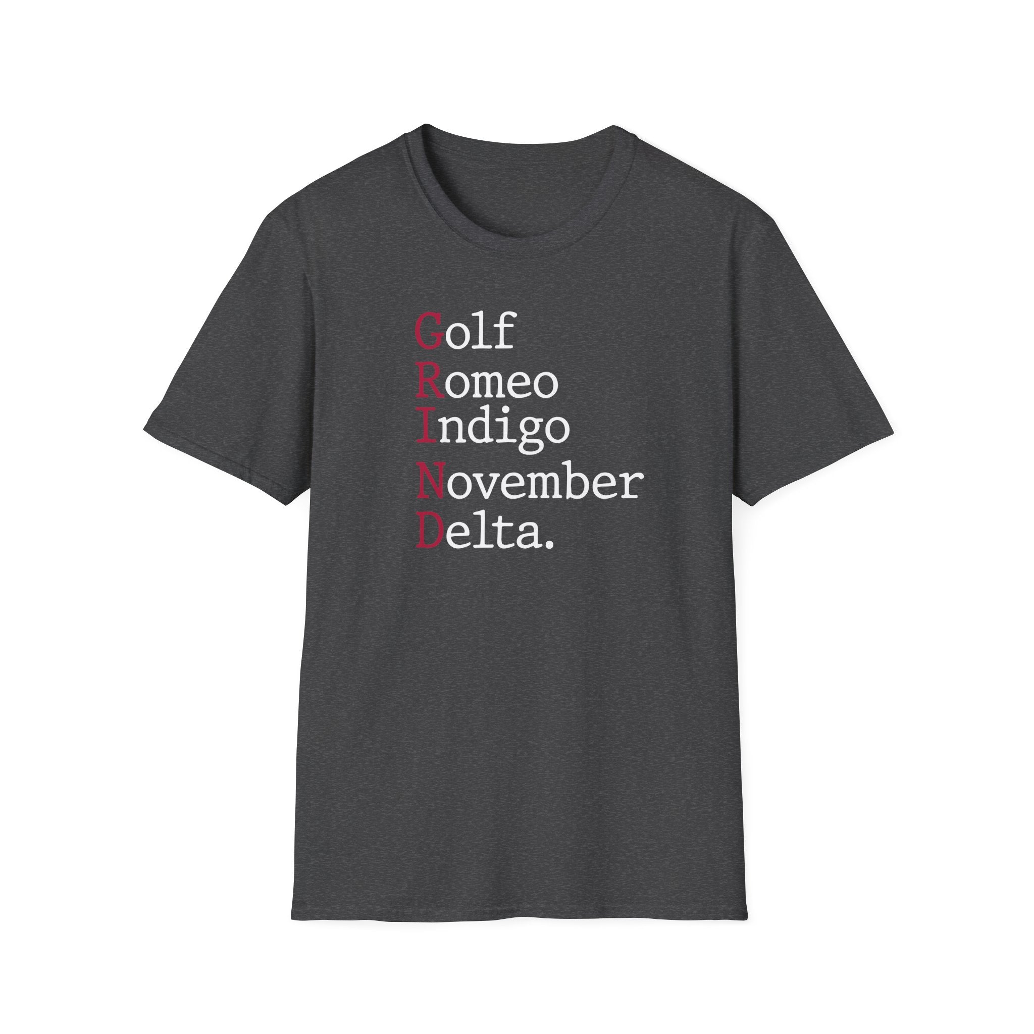 GRIND Phonetic Typographic Vintage Gym T-Shirt