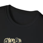 Cat Lifts Dumbbell T-Shirt