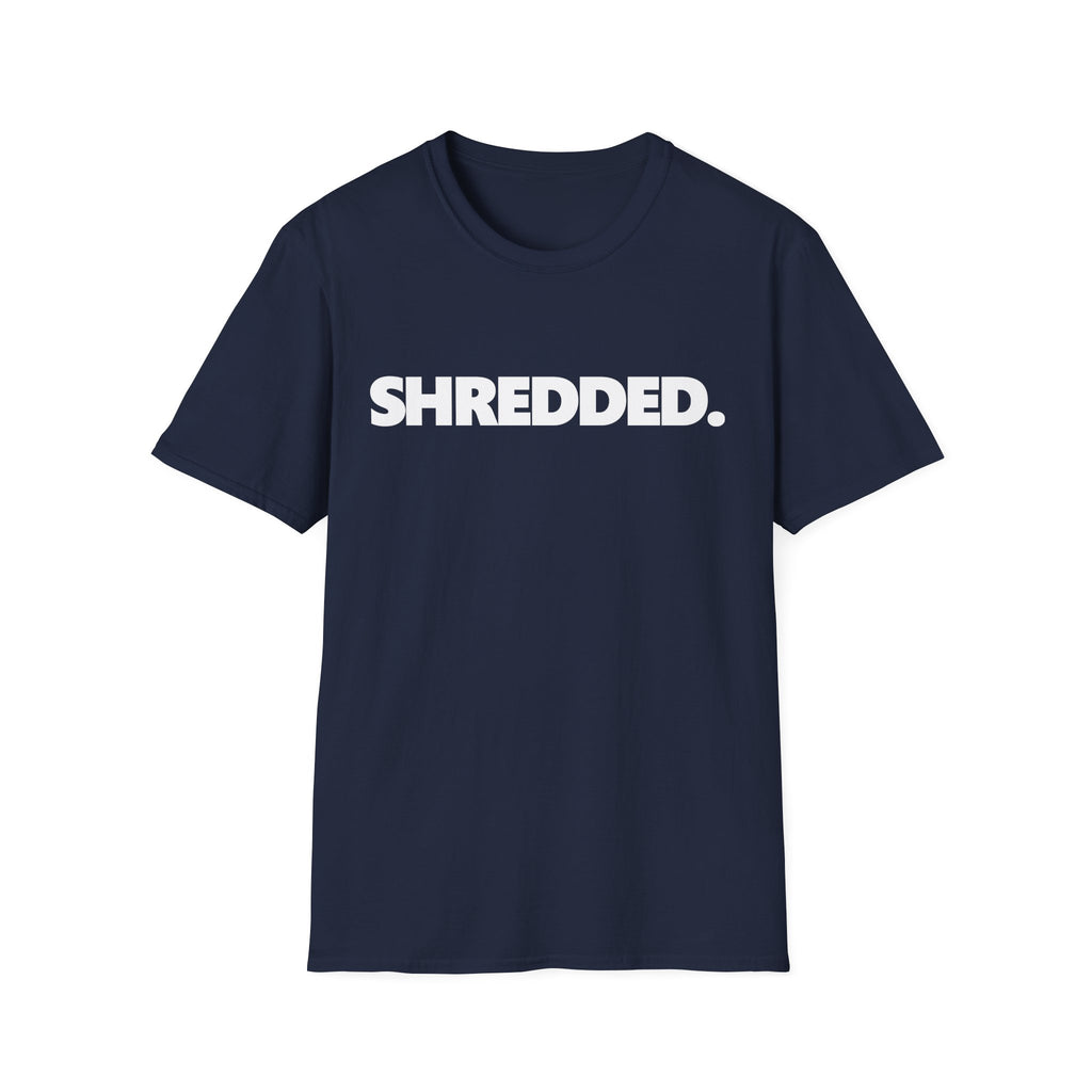 SHREDDED Typographic Bodybuilding Vintage Gym T-Shirt