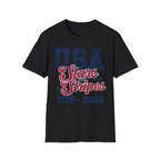 USA 250 Stars Stripes Graphic Vintage Gym T-Shirt