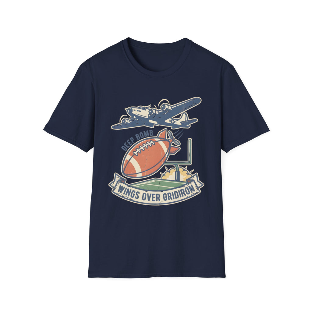 Gridiron Deep Bomb Retro Vintage Gym T-Shirt