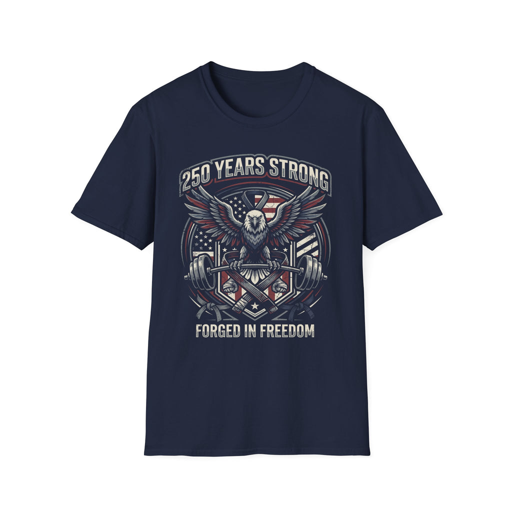 USA 250 Freedom Forged Gym Vintage Gym T-Shirt