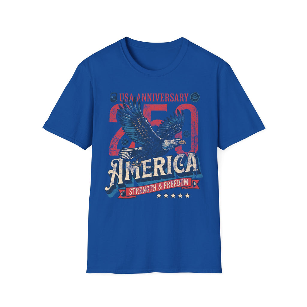 America USA 250 Strength Freedom Vintage Gym T-Shirt