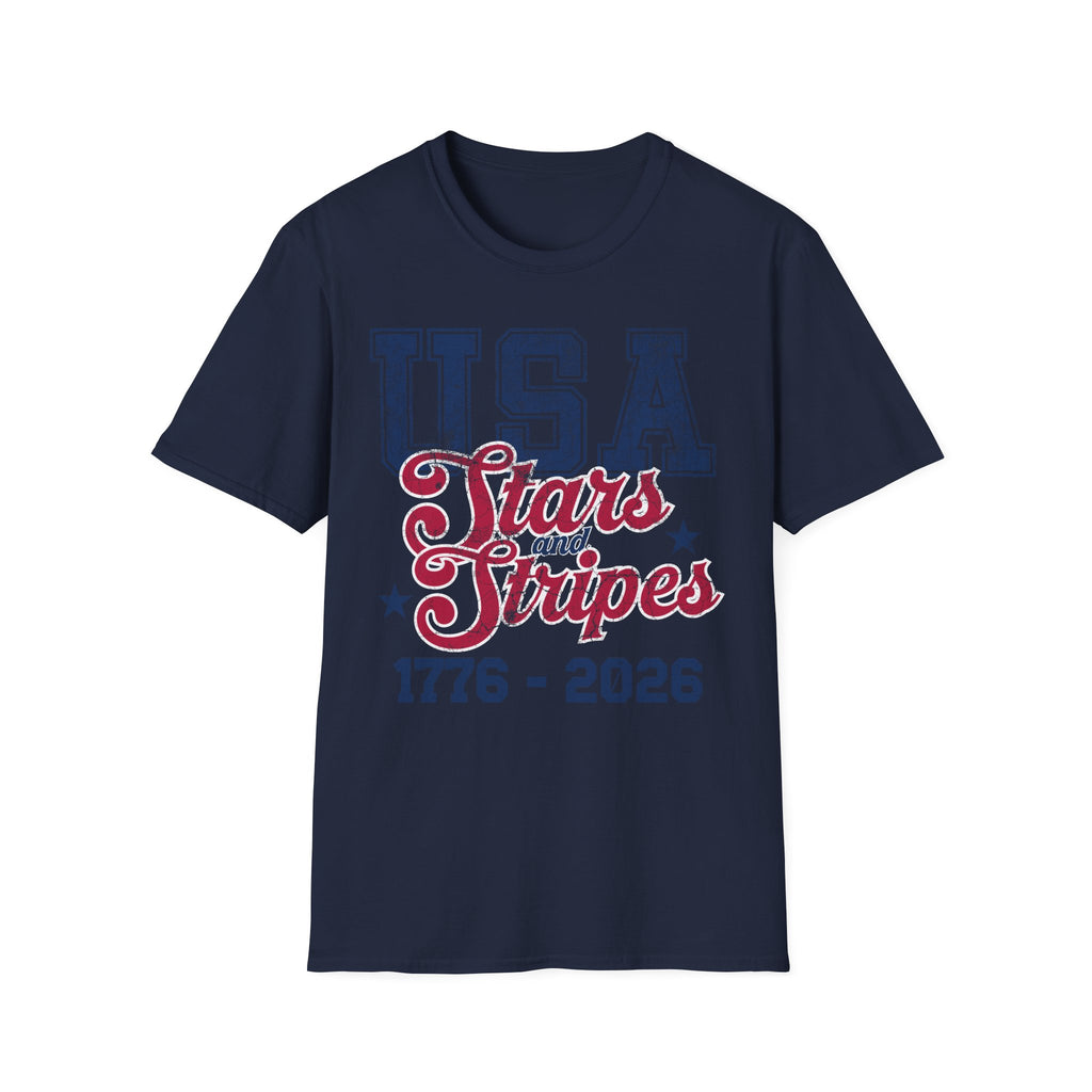 USA 250 Stars Stripes Graphic Vintage Gym T-Shirt