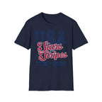 USA 250 Stars Stripes Graphic Vintage Gym T-Shirt