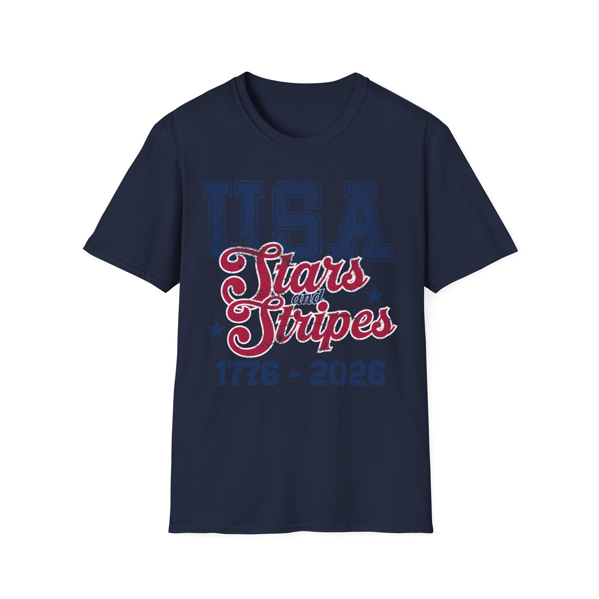 USA 250 Stars Stripes Graphic Vintage Gym T-Shirt