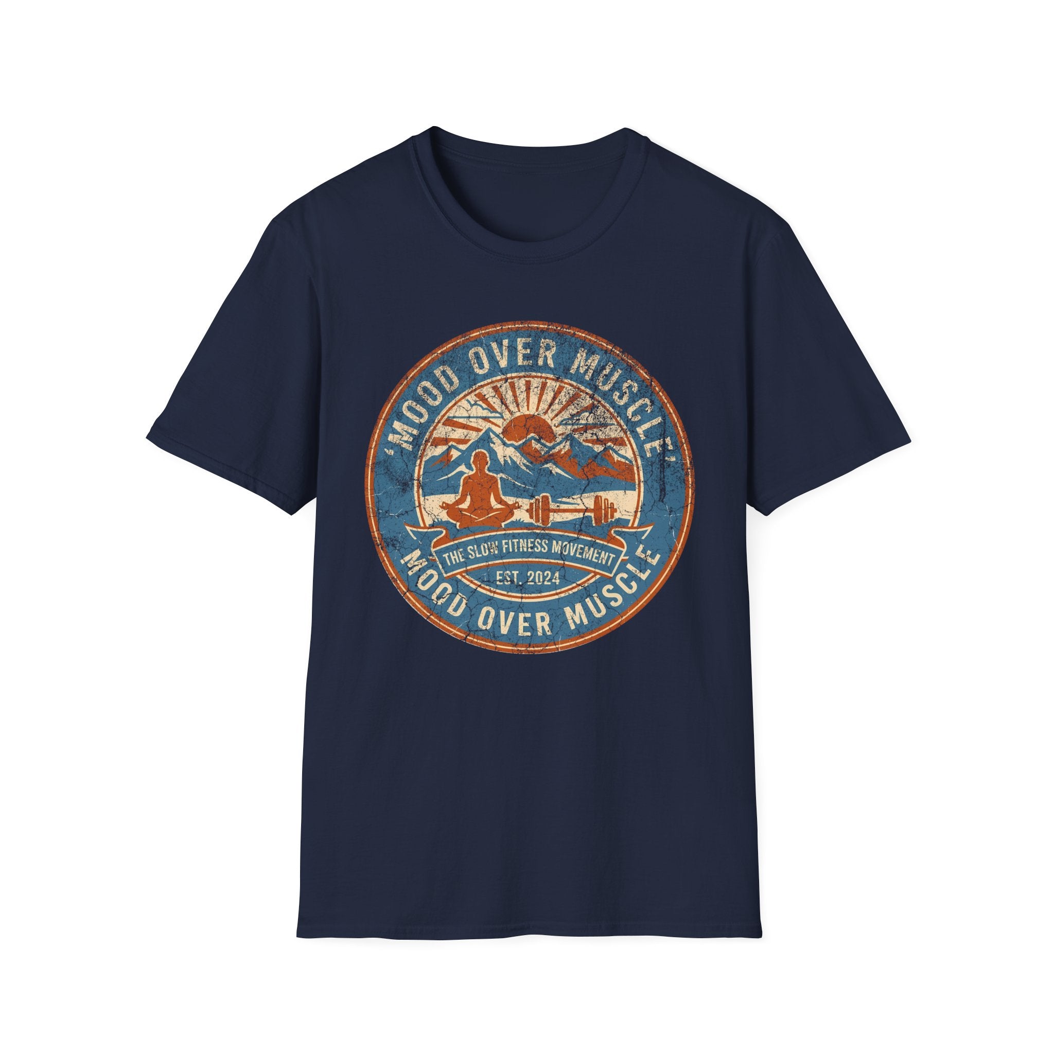 Mood Over Muscle Grunge Vintage Gym T-Shirt