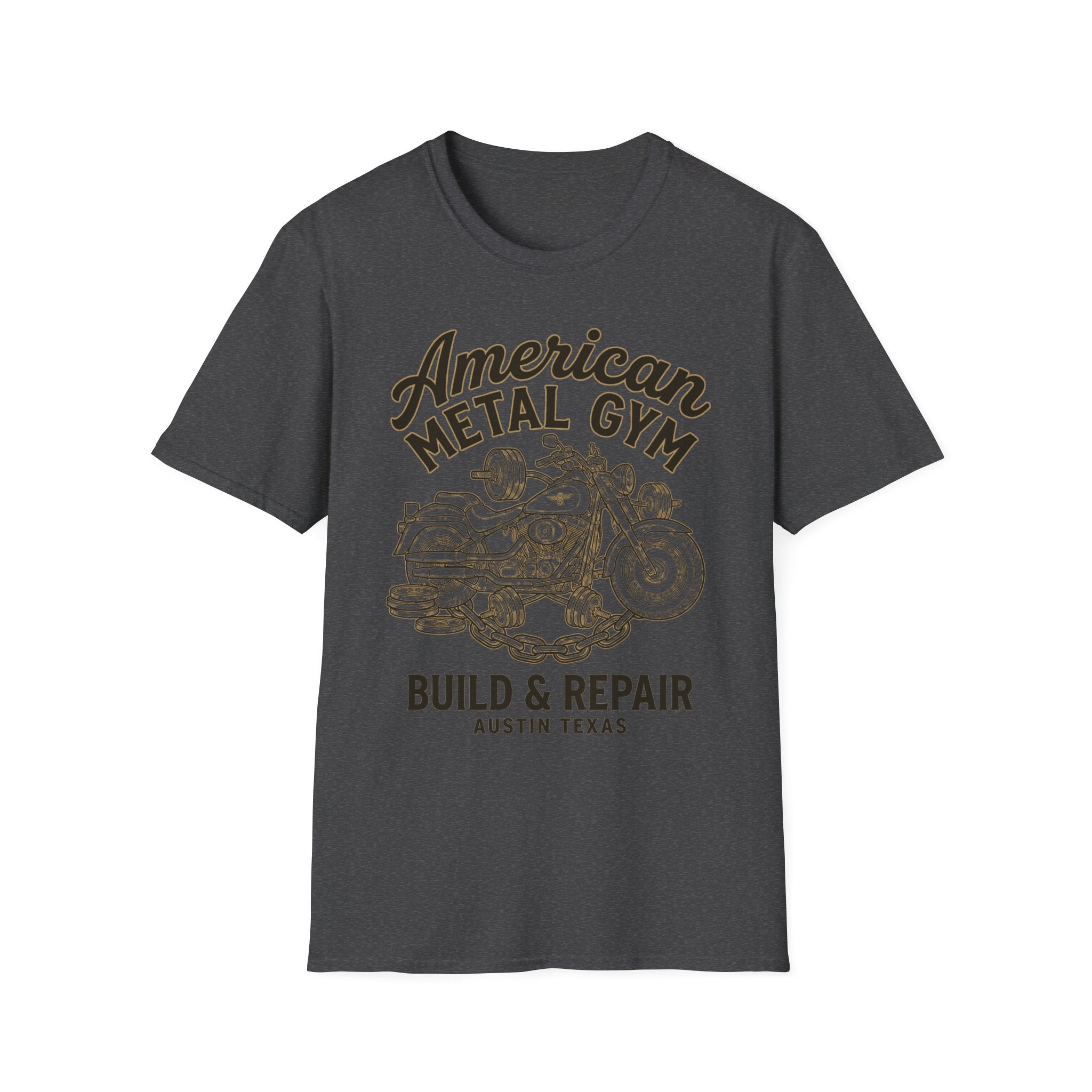 American Metal Austin TX Build and Repair Vintage Graphic Gym T-Shirt