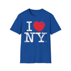 I Love NY Grunge White Designer Gymwear T-Shirt