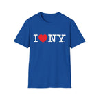 I Love NY Gym Linear Classic White Designer Gymwear T-Shirt