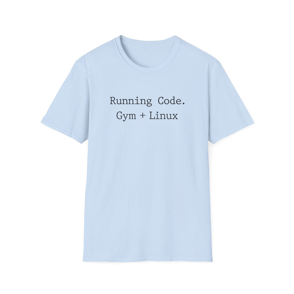 Running Code Gym Linux Typographic Vintage Gym T-Shirt