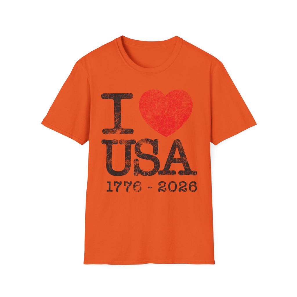 I Heart USA Anniversary Vintage Gym T-Shirt
