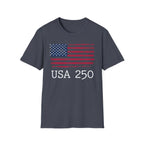 USA 250 Strength Freedom Stars Vintage Gym T-Shirt