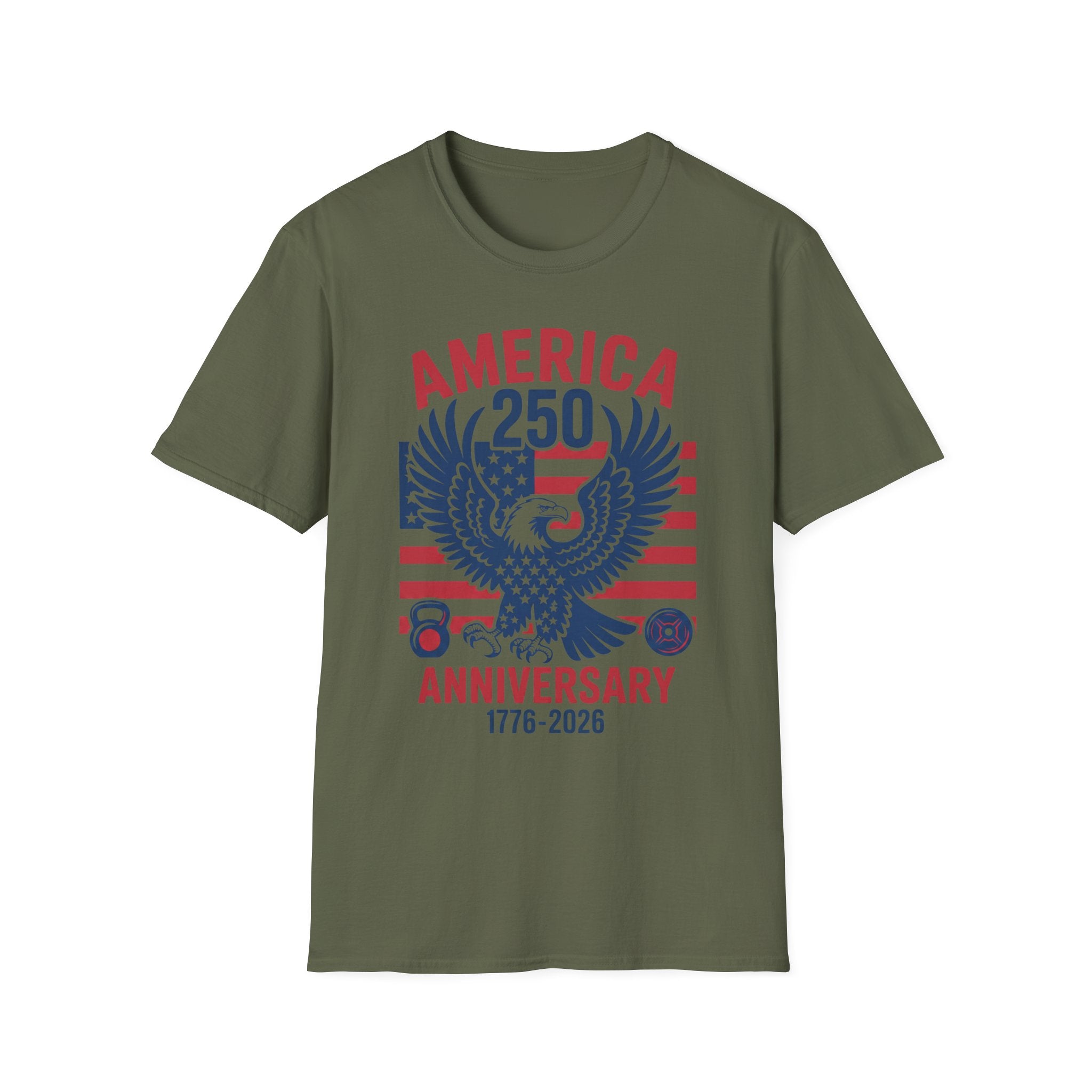 USA 250 Anniversary Gym Graphic Retro Gym T-Shirt