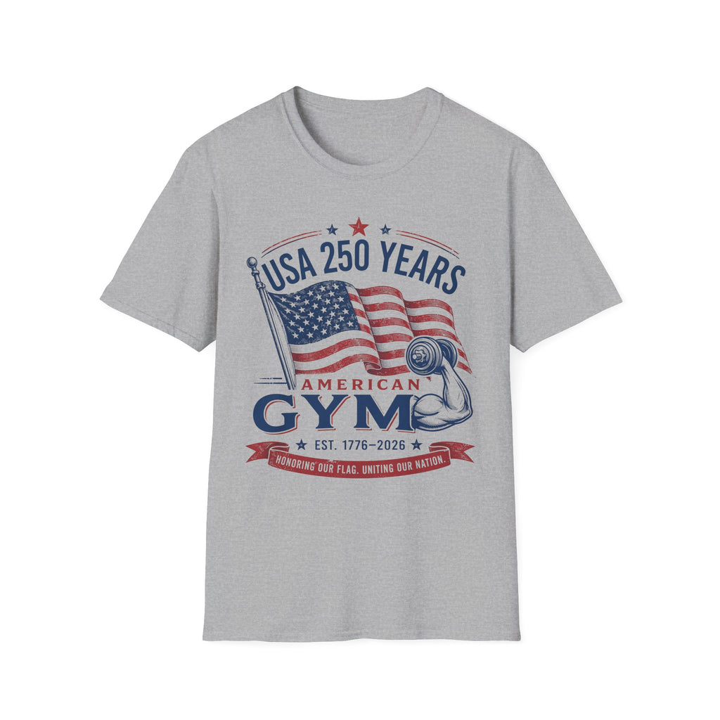 USA 250 America Gym Graphic Retro Gym T-Shirt