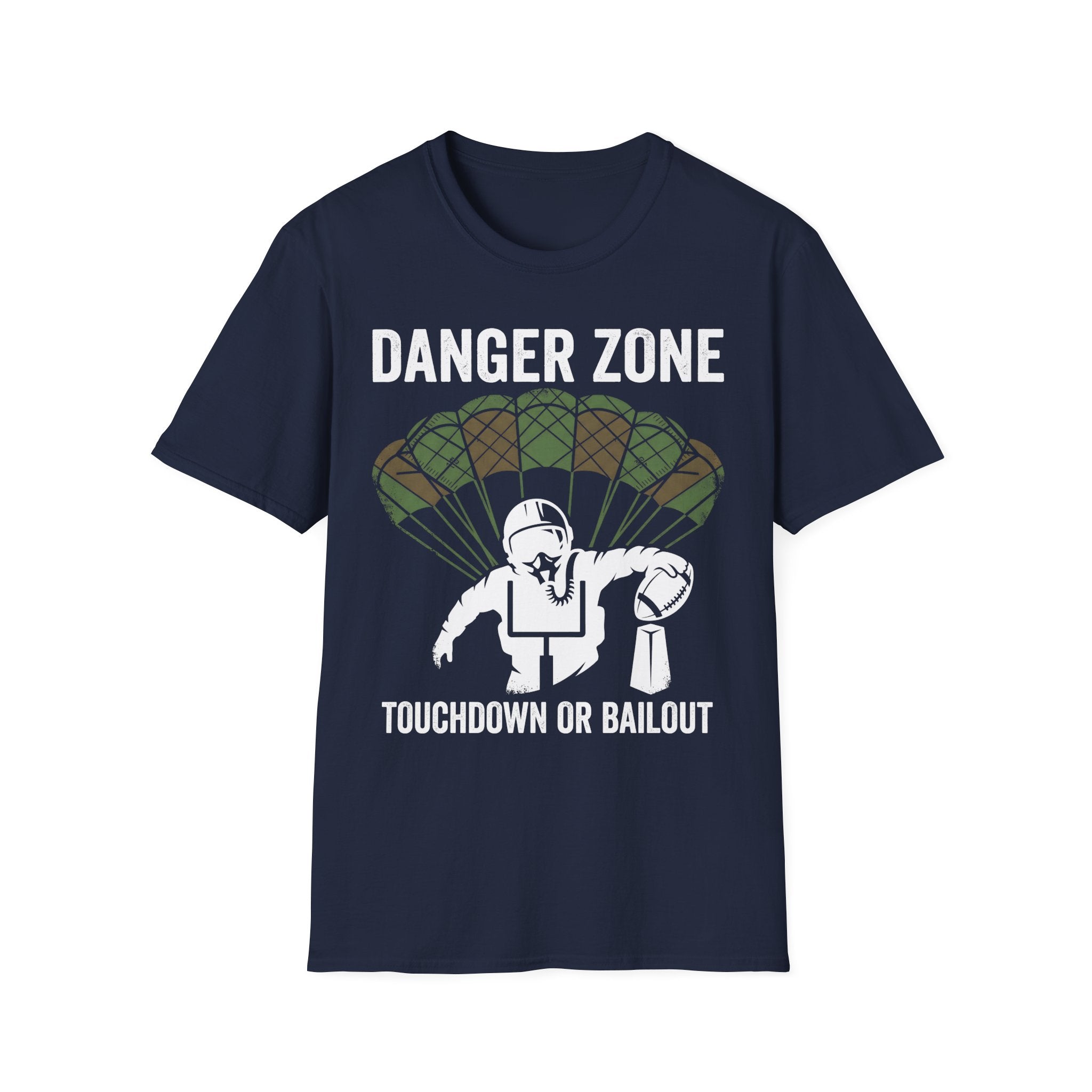 Gridiron Danger Zone Touchdown or Bail Gym T-Shirt