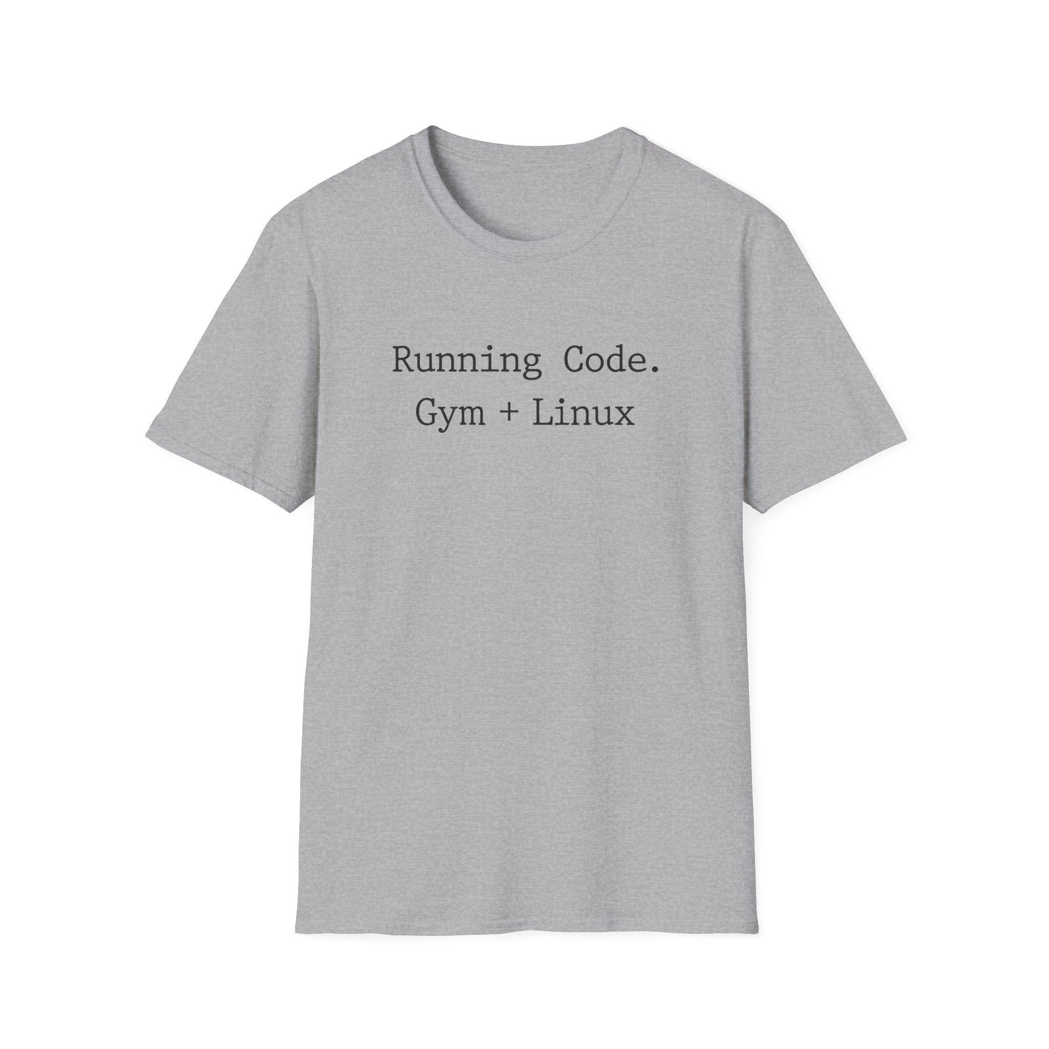 Running Code Gym Linux Typographic Vintage Gym T-Shirt