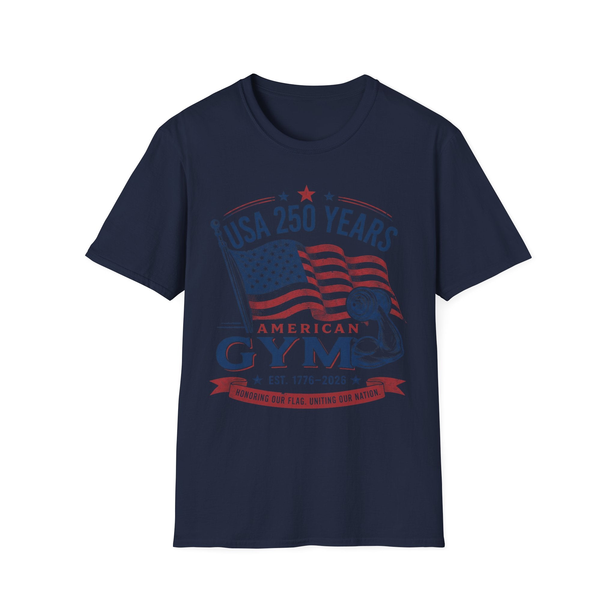 USA 250 America Gym Graphic Retro Gym T-Shirt