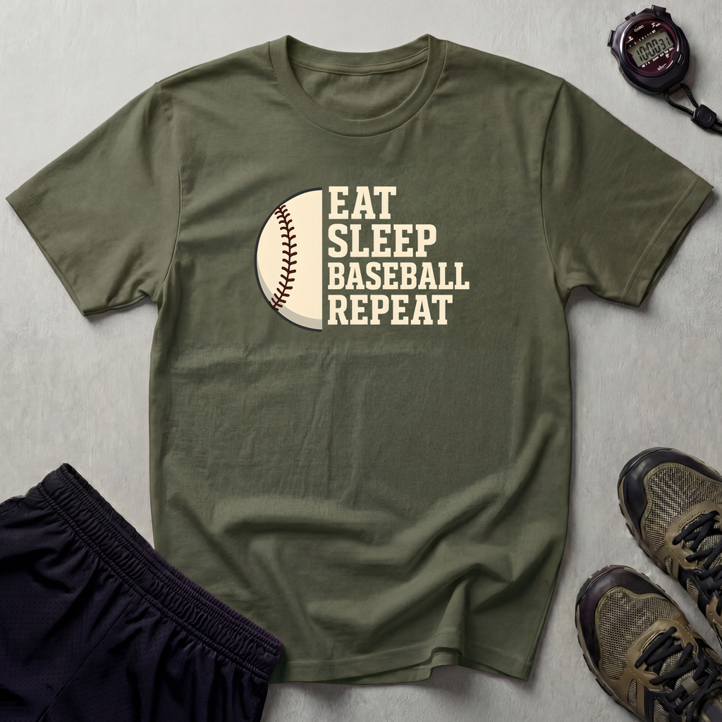 Eat Sleep Baseball Repeat T-Shirt