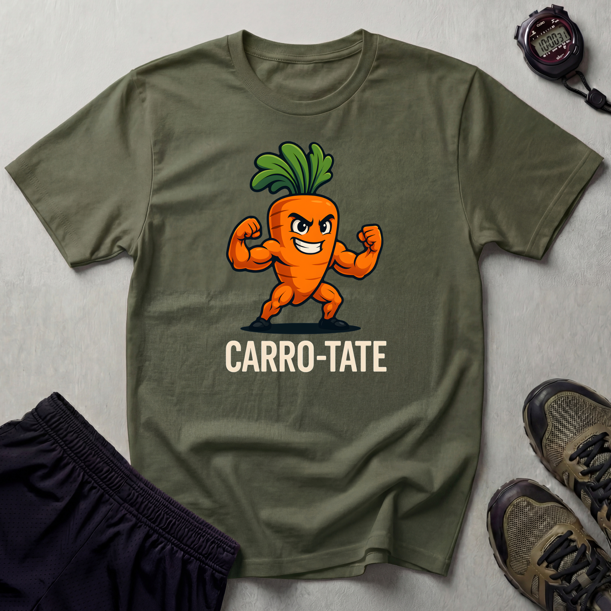 Muscular Carrot Mascot T-Shirt