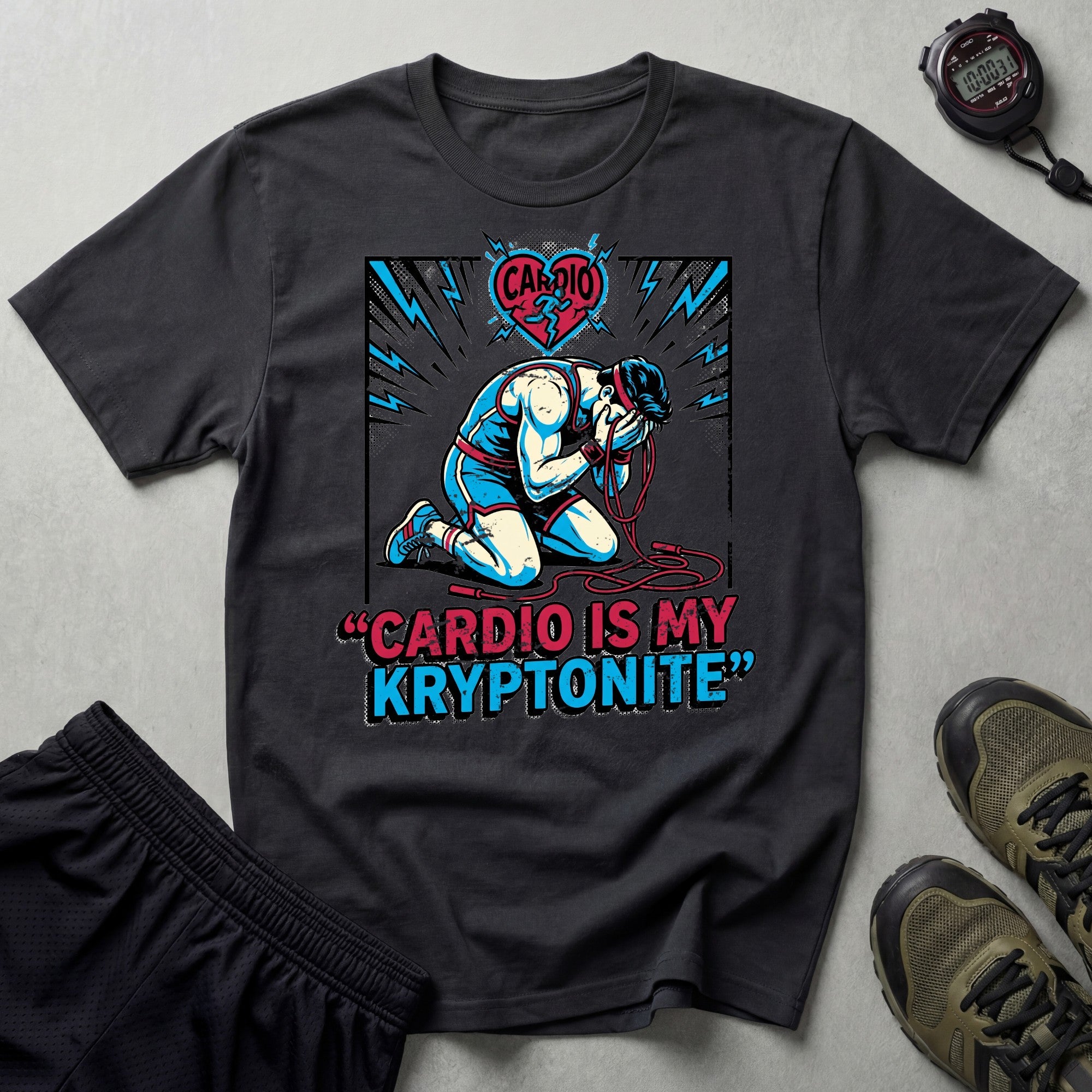 Cardio Is My Kryptonite Gym T-Shirt