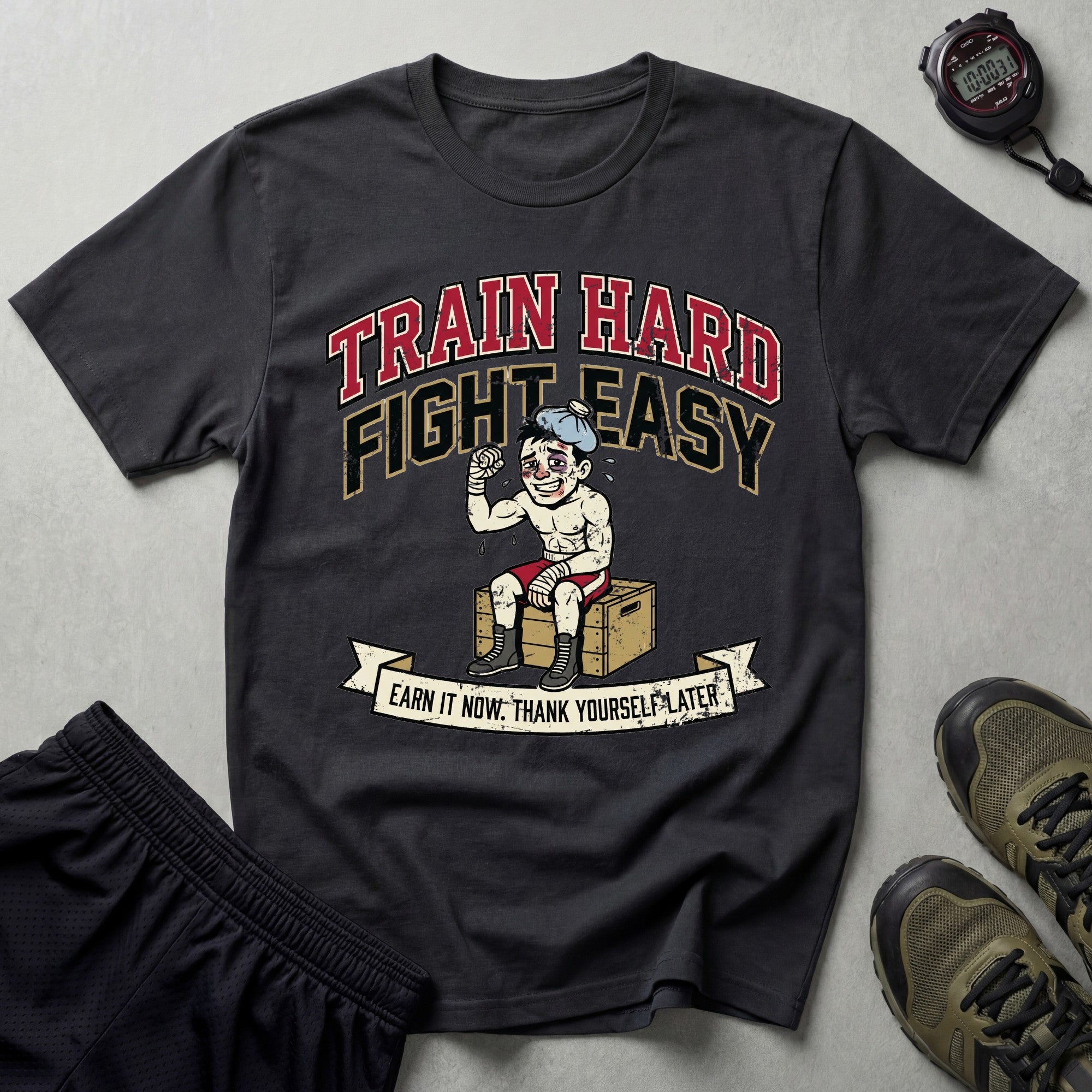Train Hard Fight Easy Boxing T-Shirt