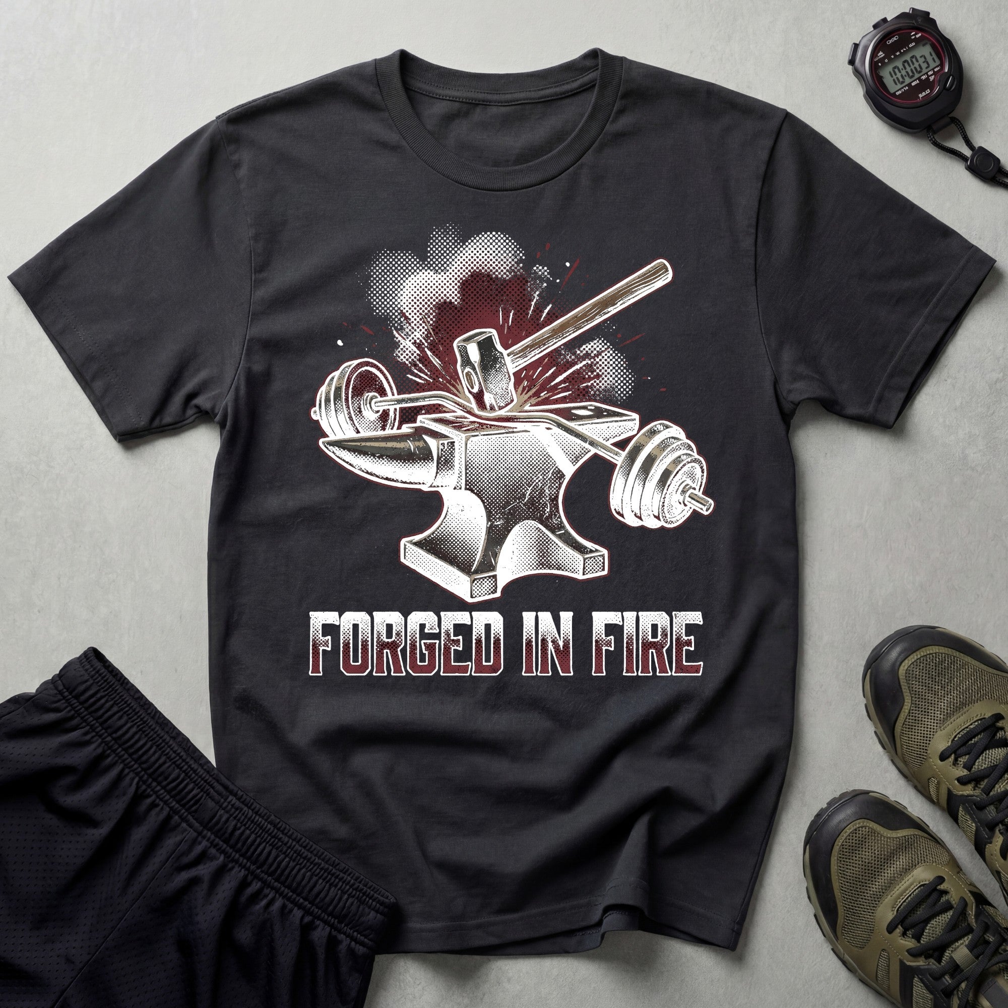 Forged In Fire Bodybuilding T-Shirt
