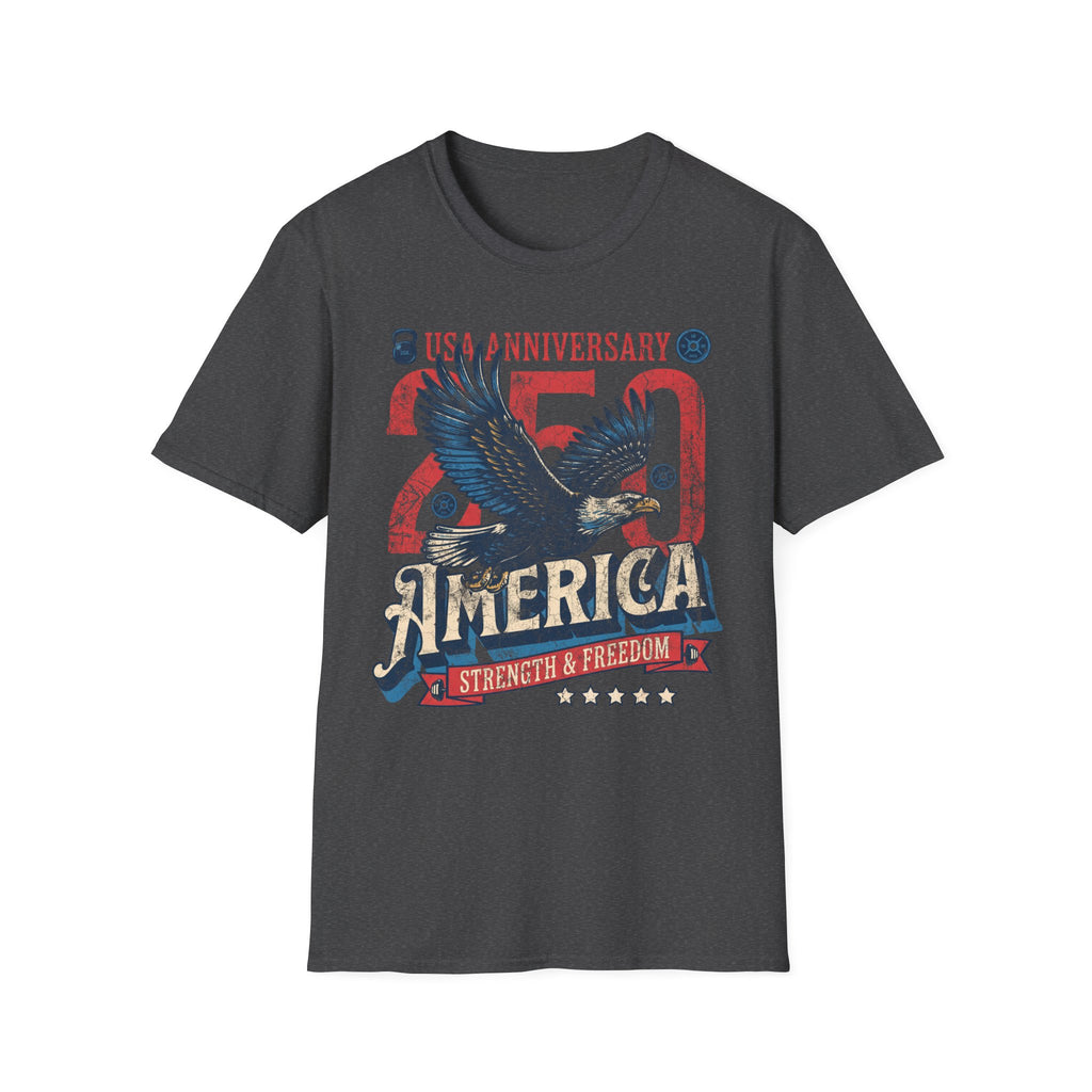 America USA 250 Strength Freedom Vintage Gym T-Shirt