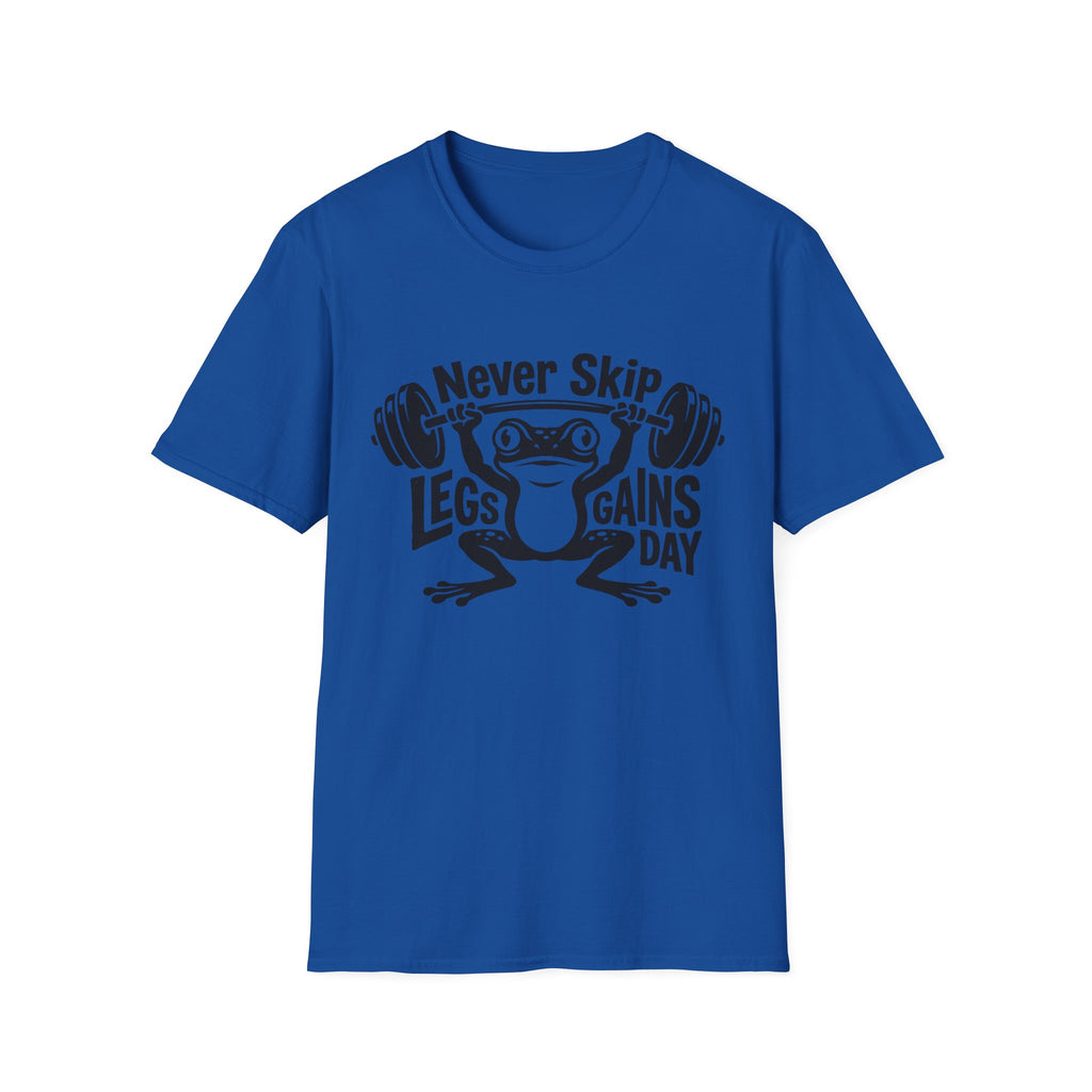 Never Skip Leg Day black Gym T-Shirt