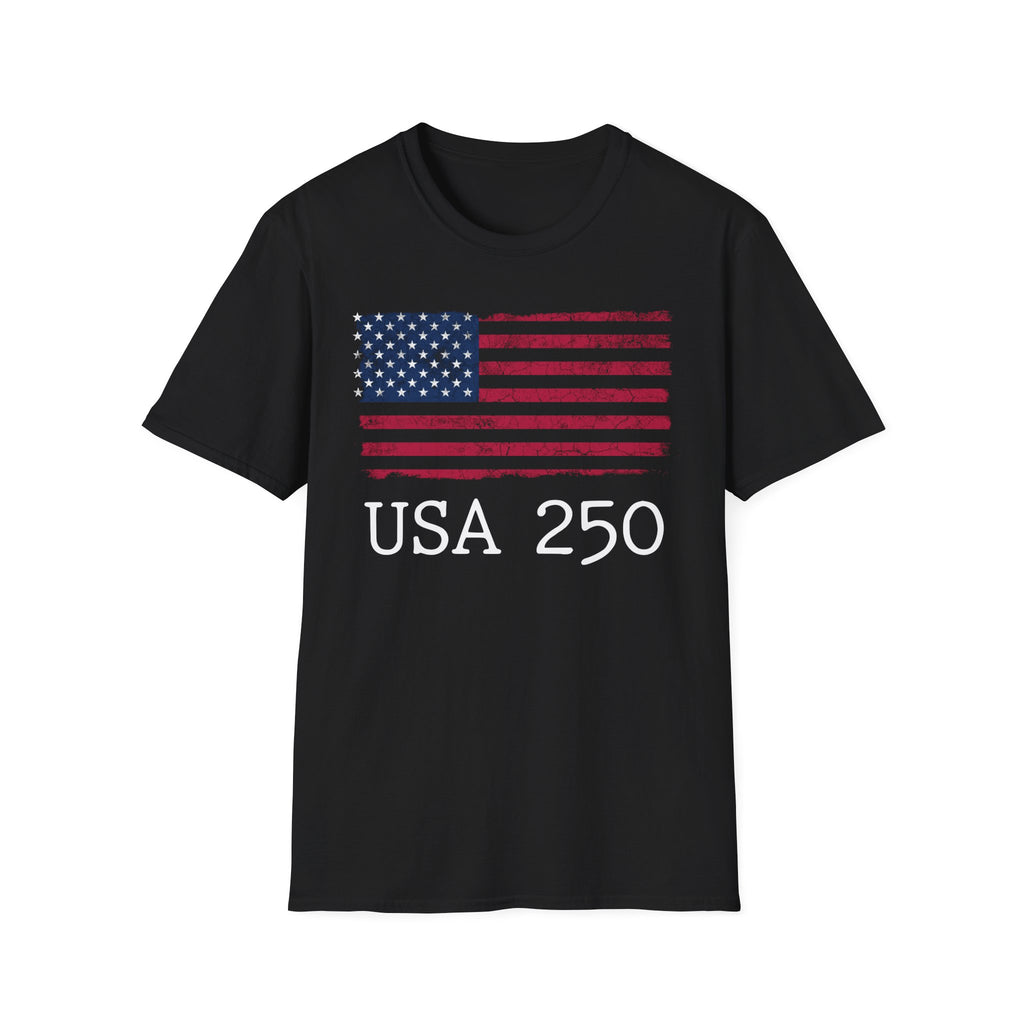 USA 250 Strength Freedom Stars Vintage Gym T-Shirt