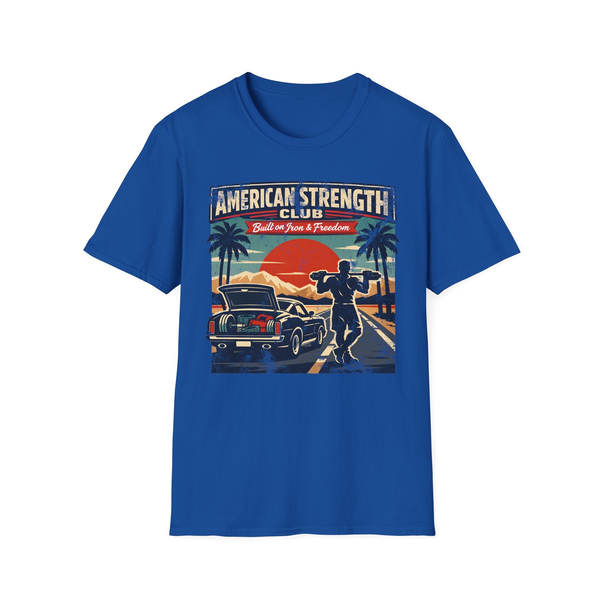 Amercan Strength Club Train Hard Gymwear T-Shirt