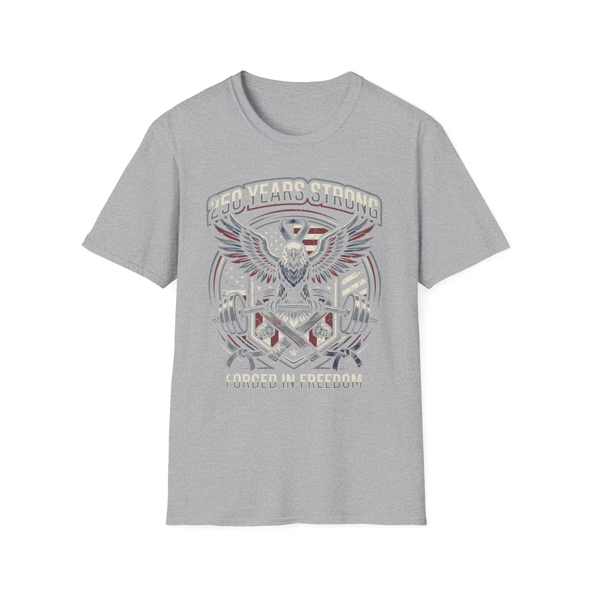 USA 250 Freedom Forged Gym Vintage Gym T-Shirt