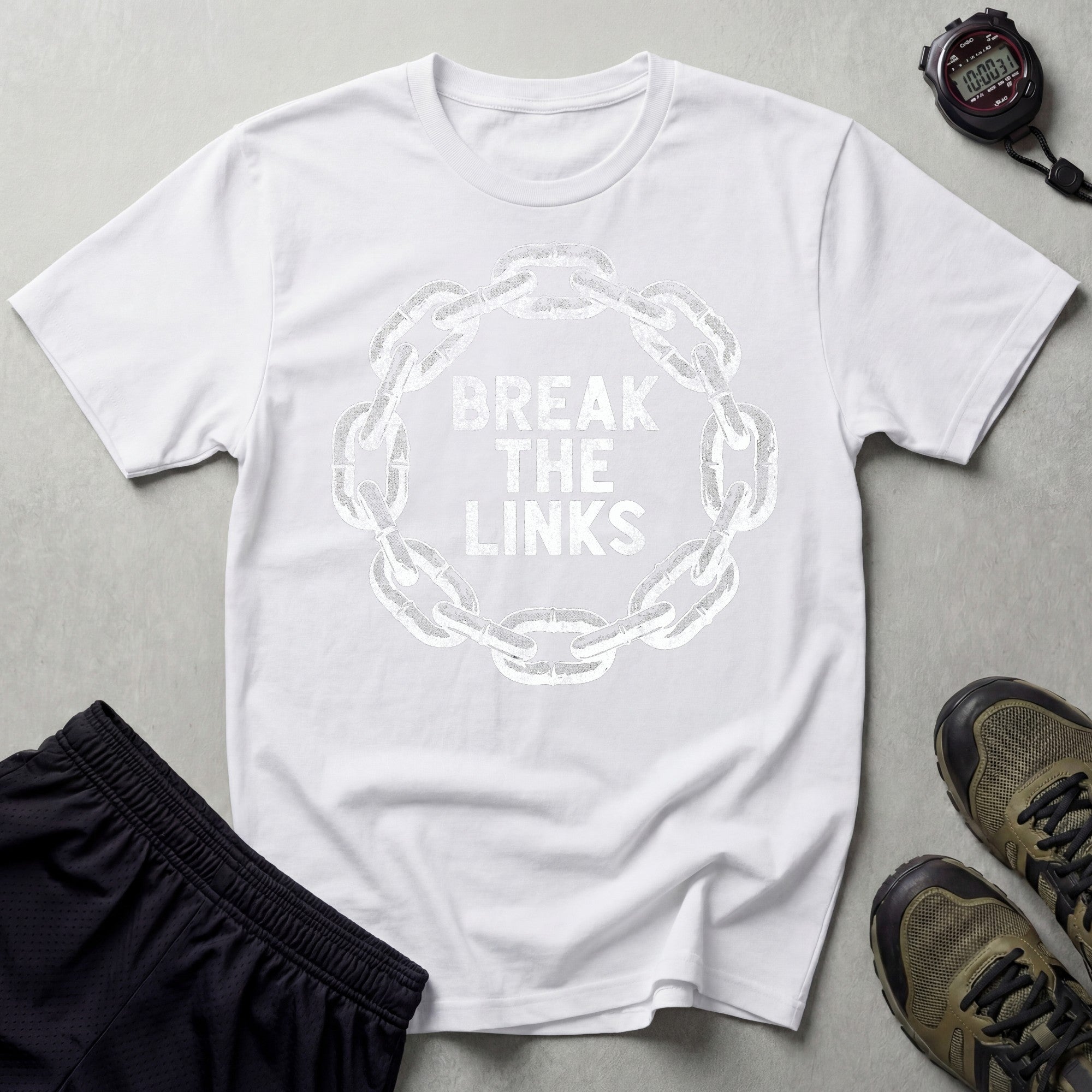 Break The Links Workout Black T-Shirt