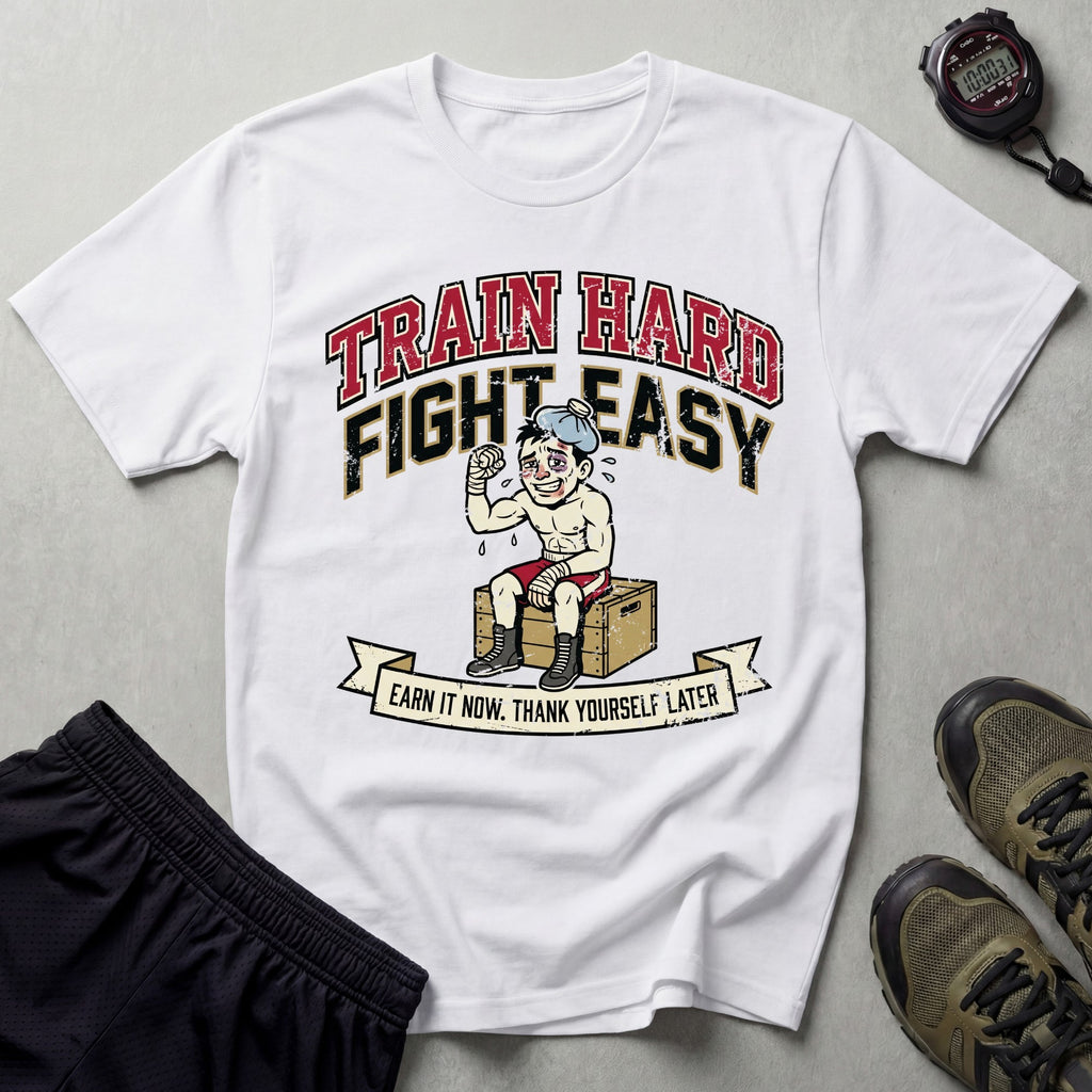 Train Hard Fight Easy Boxing T-Shirt