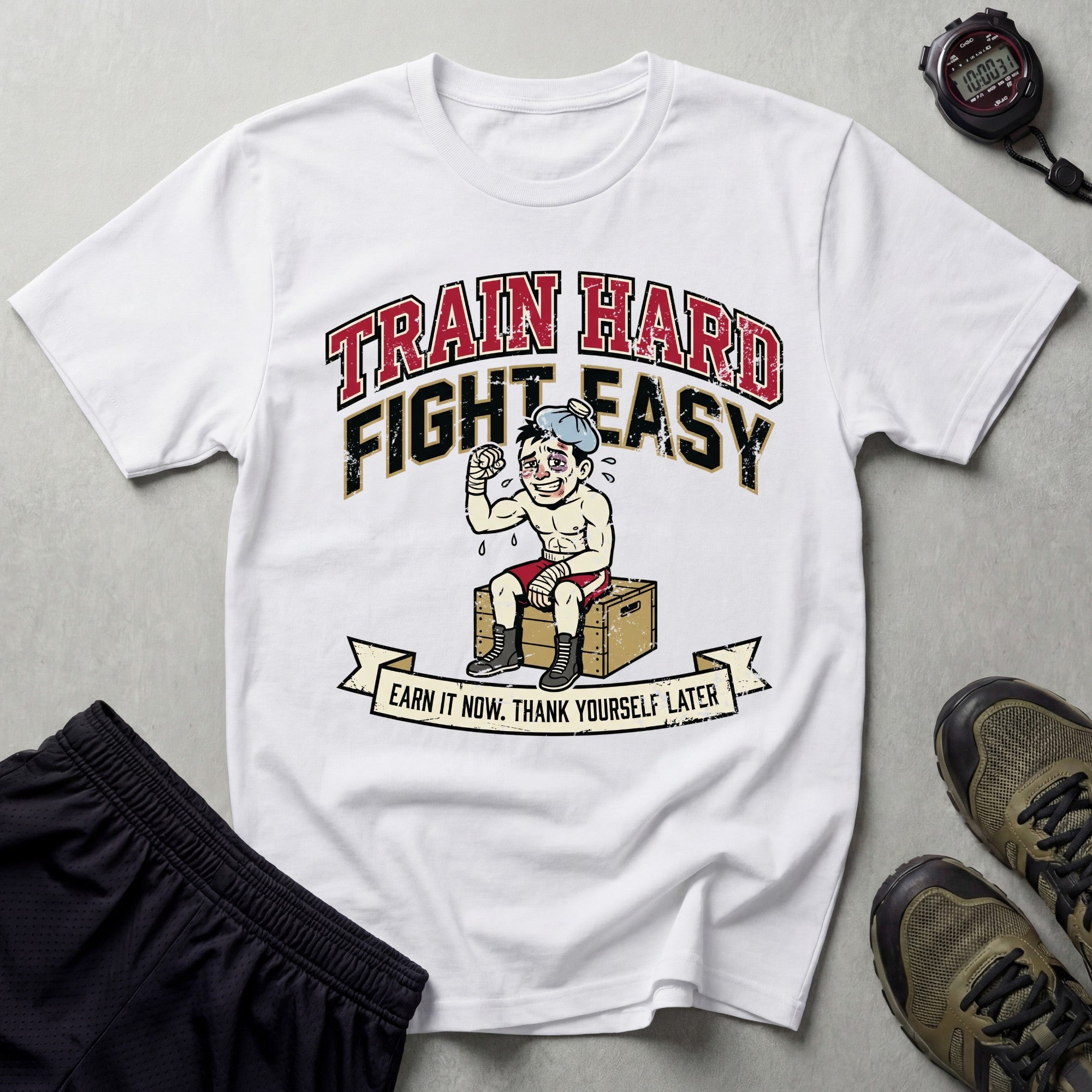 Train Hard Fight Easy Boxing T-Shirt