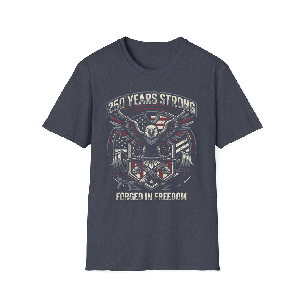 USA 250 Freedom Forged Gym Vintage Gym T-Shirt
