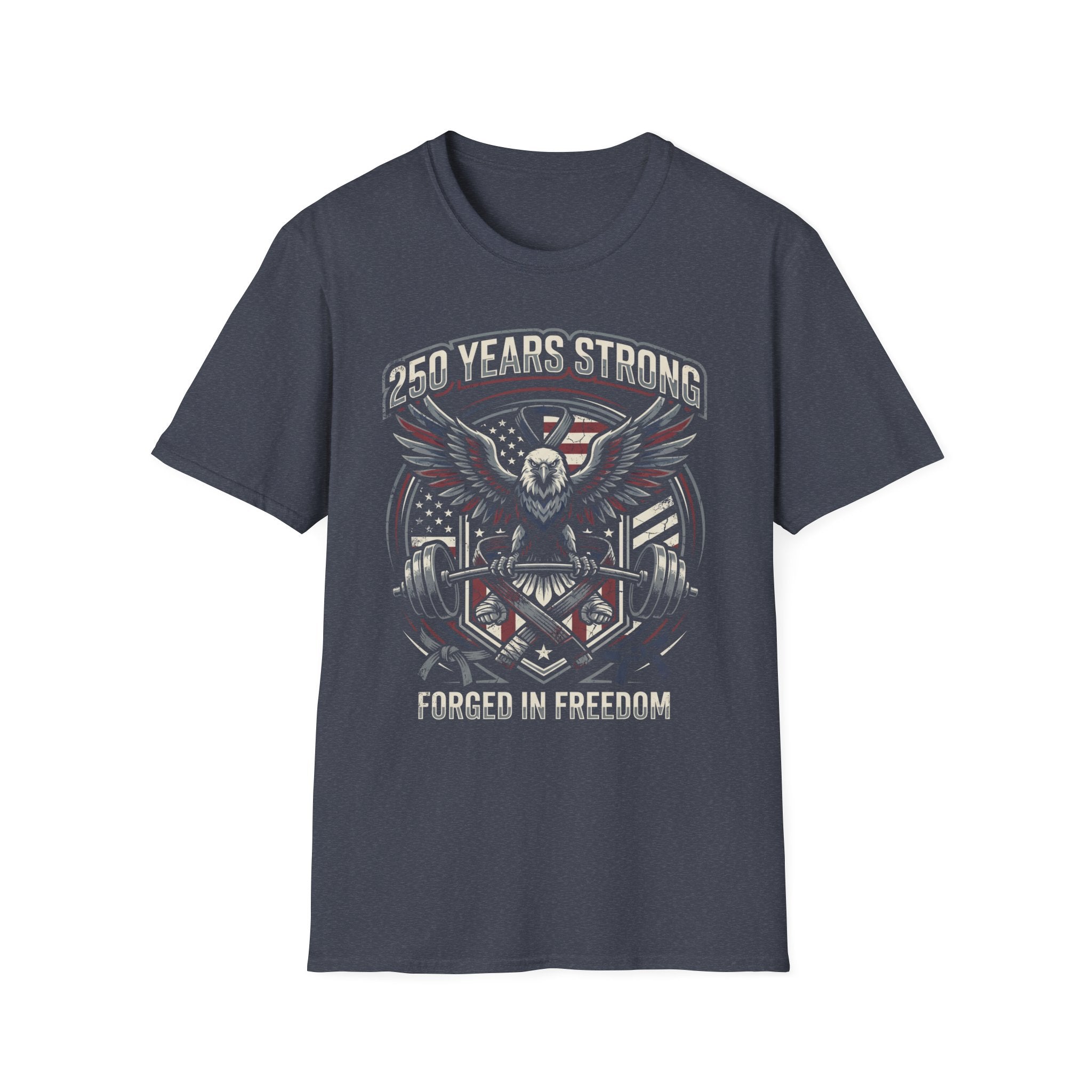 USA 250 Freedom Forged Gym Vintage Gym T-Shirt