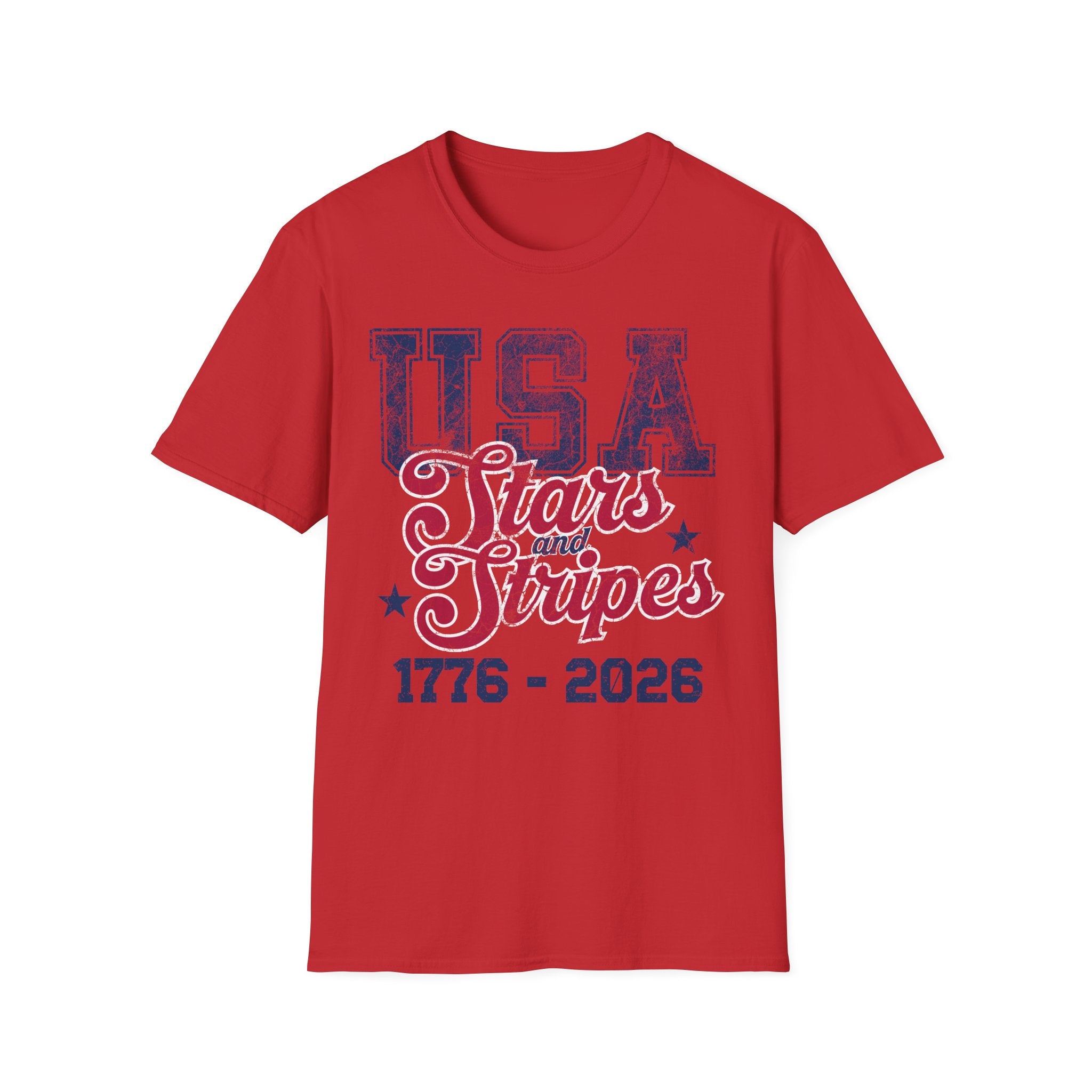 USA 250 Stars Stripes Graphic Vintage Gym T-Shirt