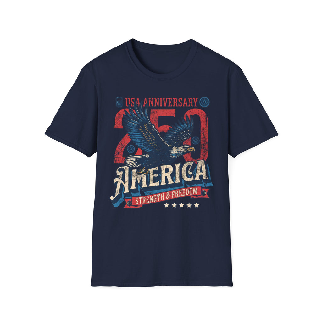 America USA 250 Strength Freedom Vintage Gym T-Shirt