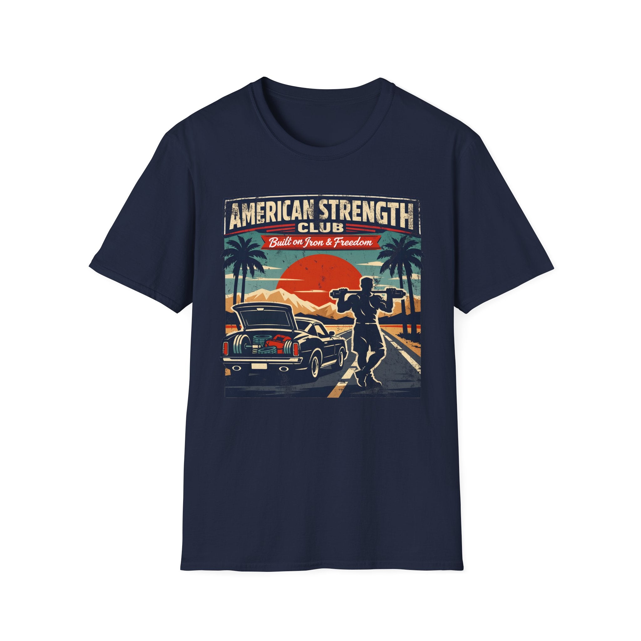 Amercan Strength Club Train Hard Gymwear T-Shirt