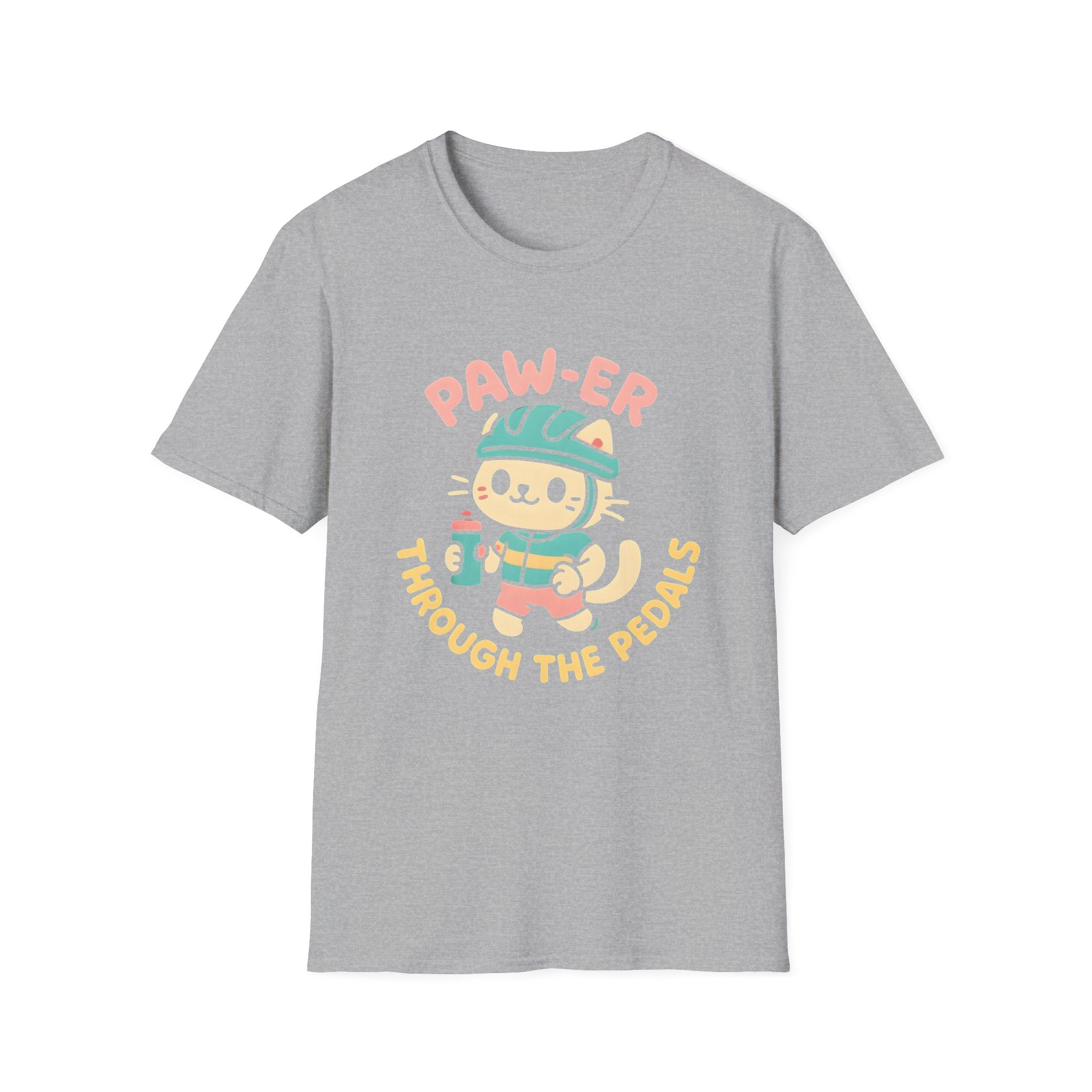 Cycling Cat Illustration T-Shirt